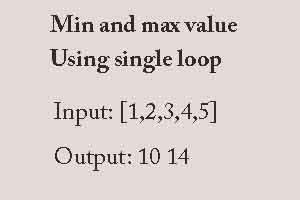 Min and max values