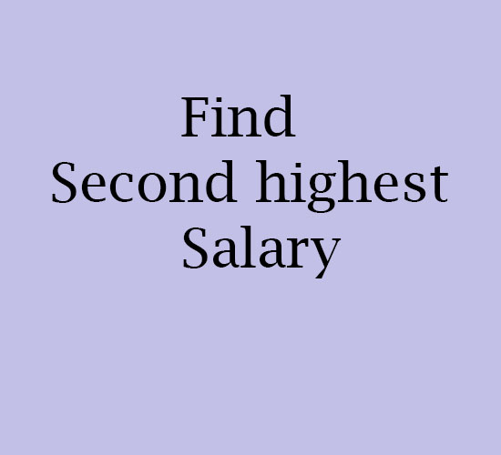MySQL second highest salary