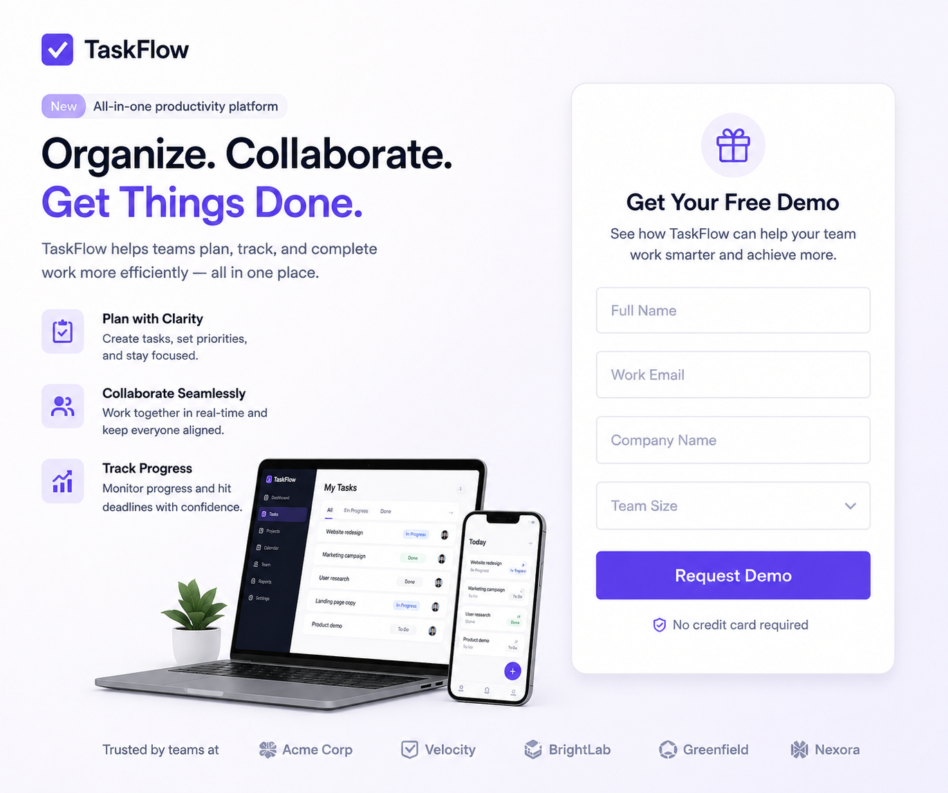 Landing page
